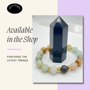 Amazonite bracelete with gold spacers 10mm round beads